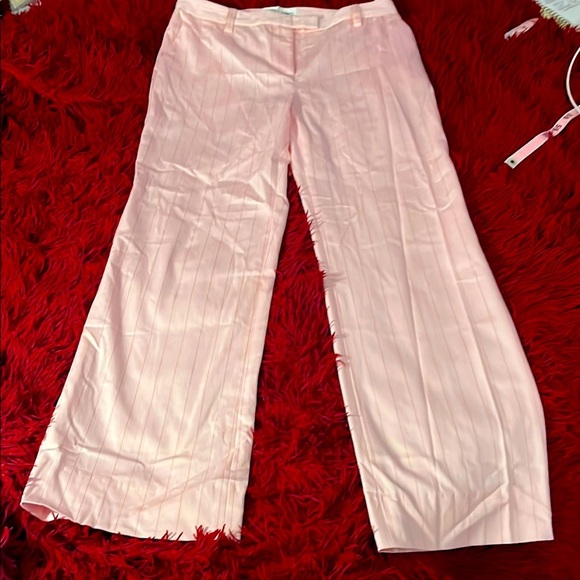 Bloomingdale's Pants - Bloomingdale's Light Pink Pinstripe Trousers (Size 4p)